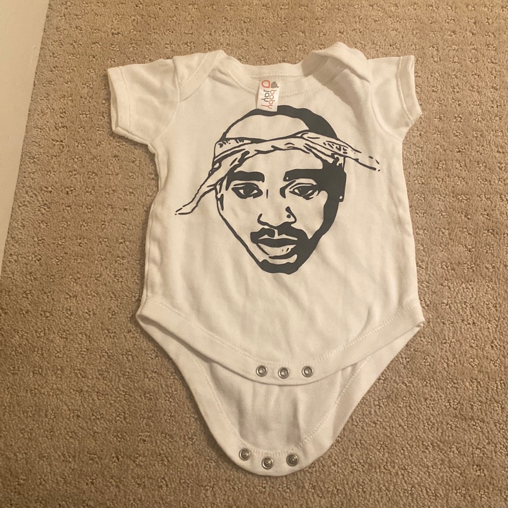 Tupac baby onesie